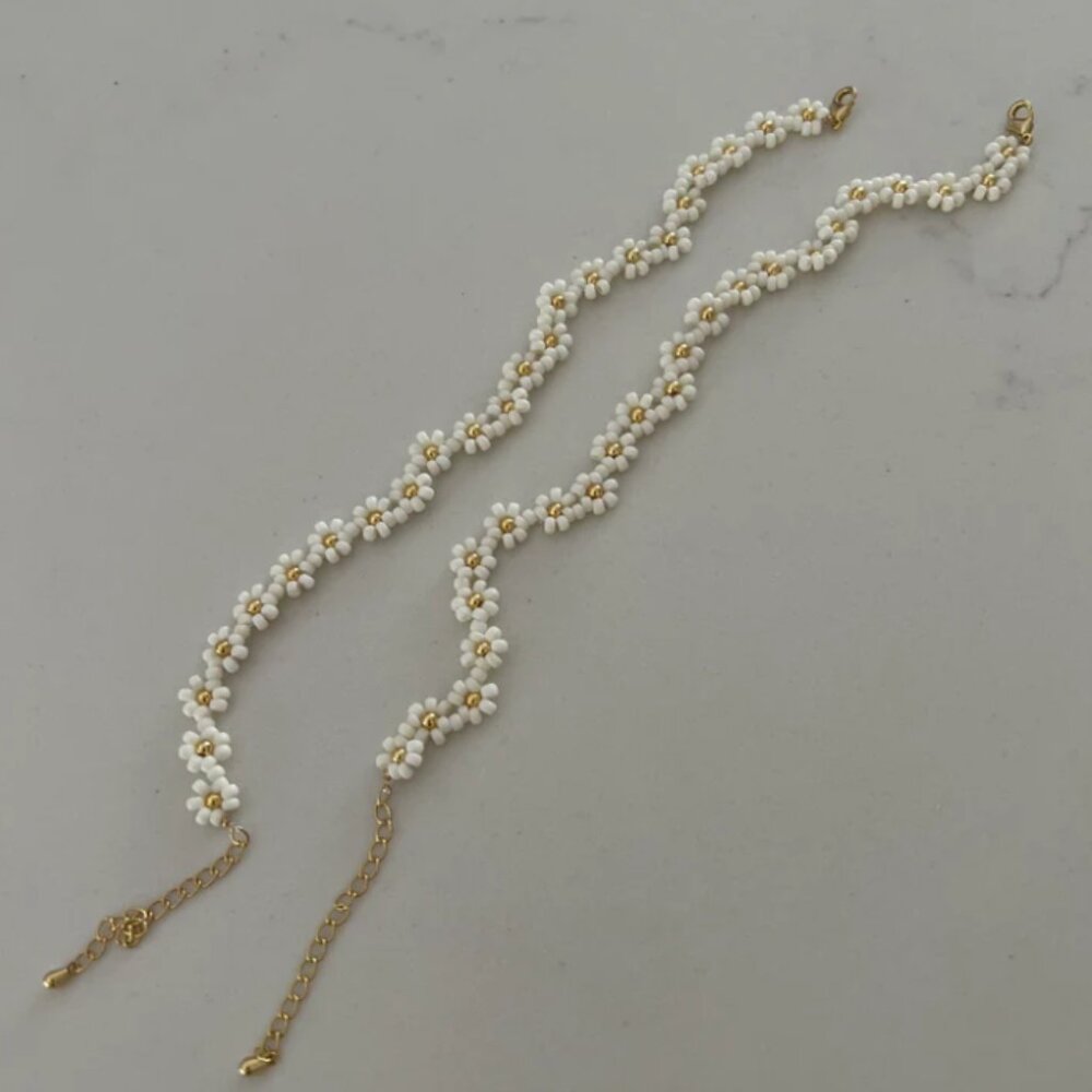 Oak + Eve - The Daisy Anklet - Vanilla Bean - Picture 2 of 2